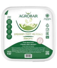 Пюре замороженное Agrobar Яблоко Гренни Смит без сахара 1000 г