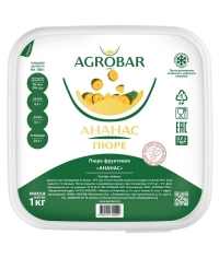 Пюре замороженное Agrobar Ананас без сахара 1000 г