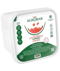 Пюре замороженное Agrobar Грейпфрут Красный без сахара 1000 г