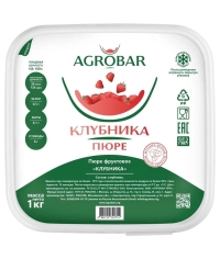 Пюре замороженное Agrobar Клубника без сахара 1000 г