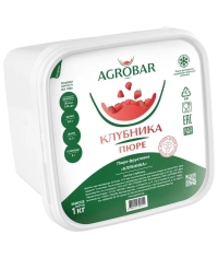 Пюре замороженное Agrobar Клубника без сахара 1000 г