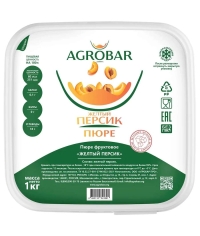 Пюре замороженное Agrobar Персик Желтый без сахара 1000 г