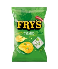 Чипсы FRY’S Нежная сметана и игривая зелень 70 г