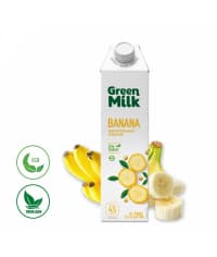 Напиток Green Milk Banana банановый на соевой основе 1000 мл