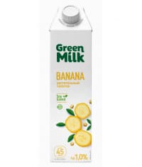 Молоко Green Milk Banana банановый на соевой основе 1000 мл