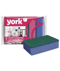 Губки для мытья посуды York Макси 95×65×30 мм 5 шт