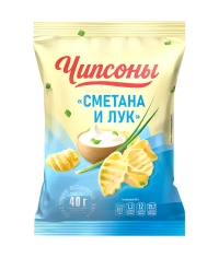 Чипсы картофельные Чипсоны Сметана и Лук 40 г