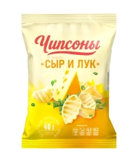 Чипсы картофельные Чипсоны со вкусом Нежного сыра с луком 40 г