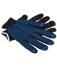 Перчатки х/б с ПВХ Черные с укороченным манжетом (пара)