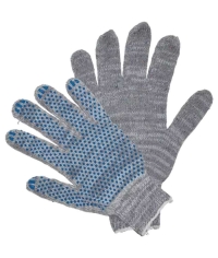Перчатки рабочие х/б с ПВХ Серые (пара)