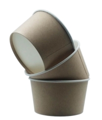 Контейнер бумажный с круглым дном d=135 Крафт 720 мл