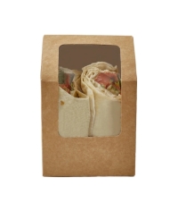 Упаковка для роллов DoEco ROLL Крафт 90×50×130 мм Упаковка для роллов DoEco ROLL Крафт 90×50×130 мм