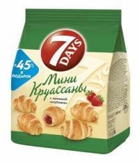 Круассаны мини 7Days Клубника 105 г