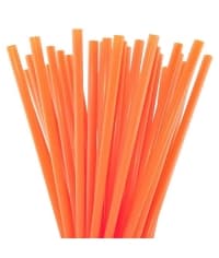 Трубочки оранж. пластиковые в инд. упак. 190мм d=10мм