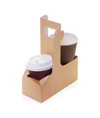 Держатель стаканов Cup Holder на 2 стакана Крафт 160×80×80 мм Держатель стаканов Cup Holder на 2 стакана Крафт 160×80×80 мм