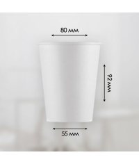 Бумажный стакан ECO CUPS Белый d=80 250 мл