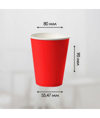 Бумажный стакан Энергопак Красный d=80 250 мл