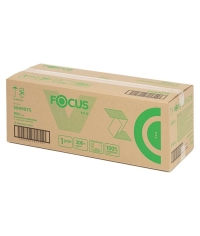 Полотенца бумажные Focus Eco листовые V-сложение 1-слойные 23×20.5 см 200 л.