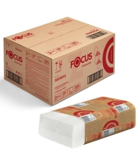 Полотенца бумажные Focus Premium листовые Z-сложение 2-слойные 24×20 см 200 л.