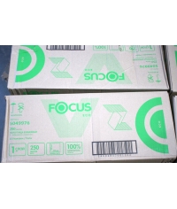 Полотенца бумажные Focus Eco листовые V-сложение 1-слойные 23×23 см 250 л.