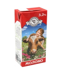 Молоко Любимая Буренка 3,2% тетрапак 1000 мл