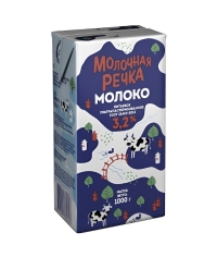 Молоко Молочная Речка 3,2% тетрапак 973 мл Молоко Молочная Речка 3,2% тетрапак 973 мл