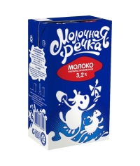 Молоко Молочная Речка 3,2% тетрапак 973 мл Молоко Молочная Речка 3,2% тетрапак 973 мл
