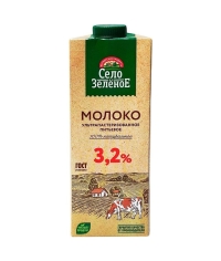 Молоко Село Зелёное 3,2% тетрапак 950 мл Молоко Село Зелёное 3,2% тетрапак 950 мл