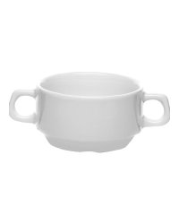 Чашка бульонная Kaszub-Hel фарфоровая 300 мл Белая