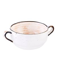 Чашка бульонная Пастораль фарфоровая 270 мл Оранжевая