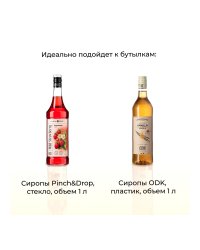 Дозатор для бутылки сиропа Pinch&Drop пластиковый на 10 мл Белый Дозатор для бутылки сиропа Pinch&Drop пластиковый на 10 мл Белый