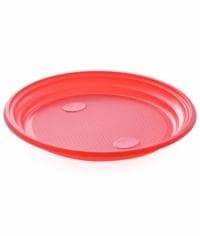 Тарелка пластиковая красная d=205 мм
