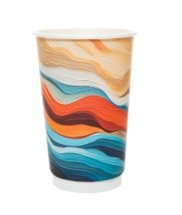 Стакан бумажный 2-слойный Breeze soft-touch d=90 450 мл