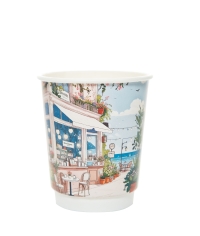 Стакан бумажный 2-слойный Глянцевый КАФЕ d=80 250 мл