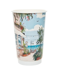 Стакан бумажный 2-слойный Глянцевый КАФЕ d=90 450 мл