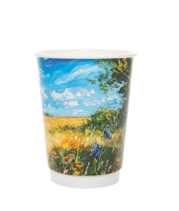 Стакан бумажный 2-слойный ПОЛЯ d=90 350 мл