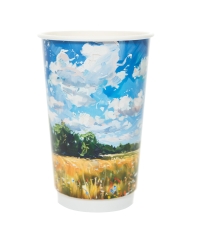 Стакан бумажный 2-слойный ПОЛЯ d=90 450 мл