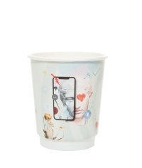 Стакан бумажный 2-слойный Глянцевый СЕЛФИ d=80 250 мл