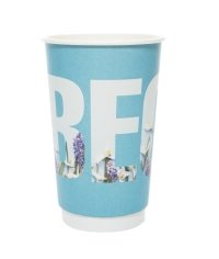 Стакан бумажный 2-слойный ВЕСНА Голубой d=90 450 мл