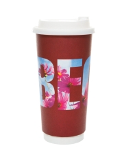 Стакан бумажный 2-слойный ВЕСНА Красный d=90 550 мл