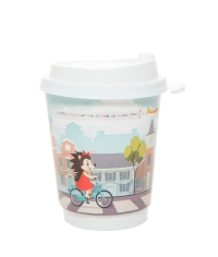 Стакан бумажный 2-слойный Глянцевый ЁЖИКИ d=80 250 мл