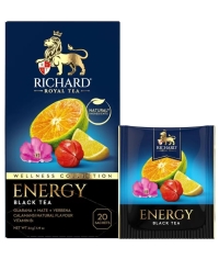 Чай Richard ENERGY чёрный аромат. 20 саше × 1.7 г