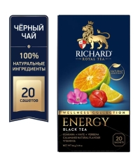 Чай Richard ENERGY чёрный аромат. 20 саше × 1.7 г