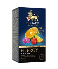 Чай Richard ENERGY чёрный аромат. 20 саше × 1.7 г