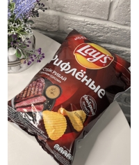 Чипсы Lays рифленые Стейк Рибай с перечным соусом 50 г