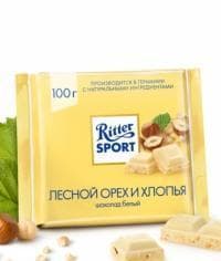 Шоколад Риттер Спорт Белый Лесной Орех и Хлопья Ritter Sport 100 г