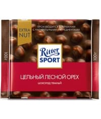 Шоколад Ritter Sport Темный Цельный Лесной Орех 100 г