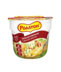 Роллтон пюре картофельное с мясным вкусом стакан 40 г