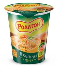 Лапша быстрого приготовления Роллтон с курицей стакан 70 г