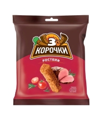 Сухарики 3 корочки Ростбиф 40 г